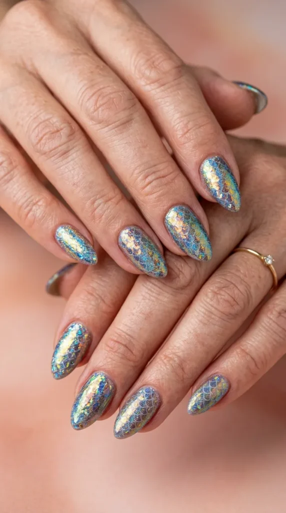 Rainbow Mermaid Nails