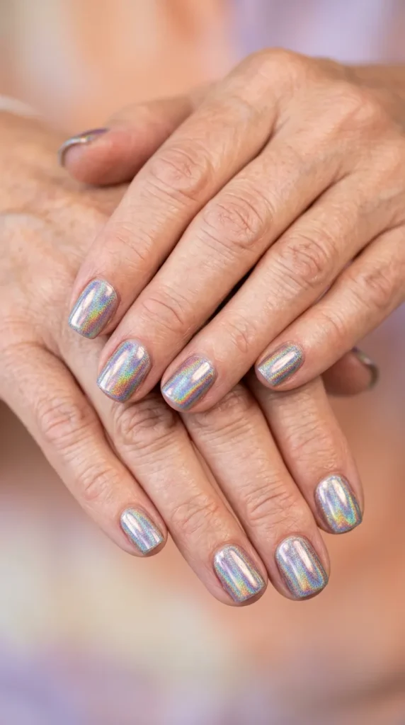 Rainbow Prism Chrome Nails