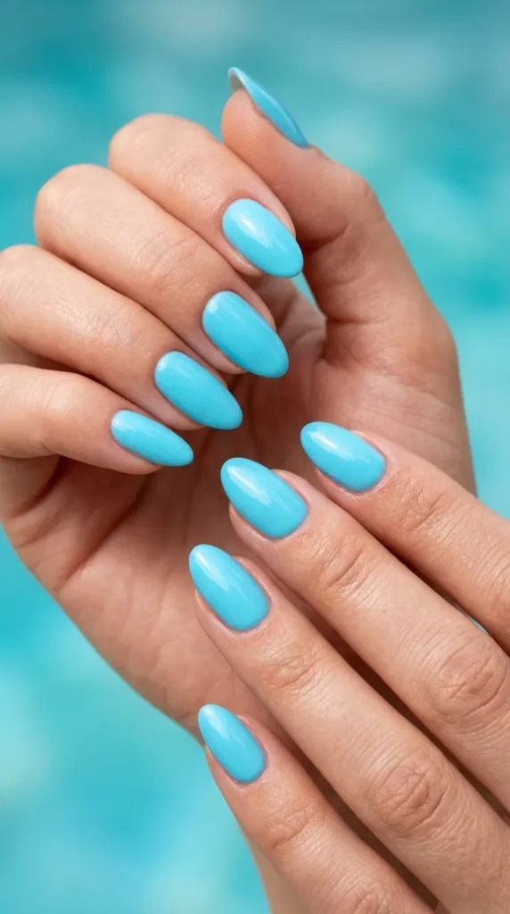 Resort Pool Blue Nails