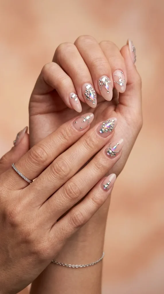 Rhinestone crystal nails