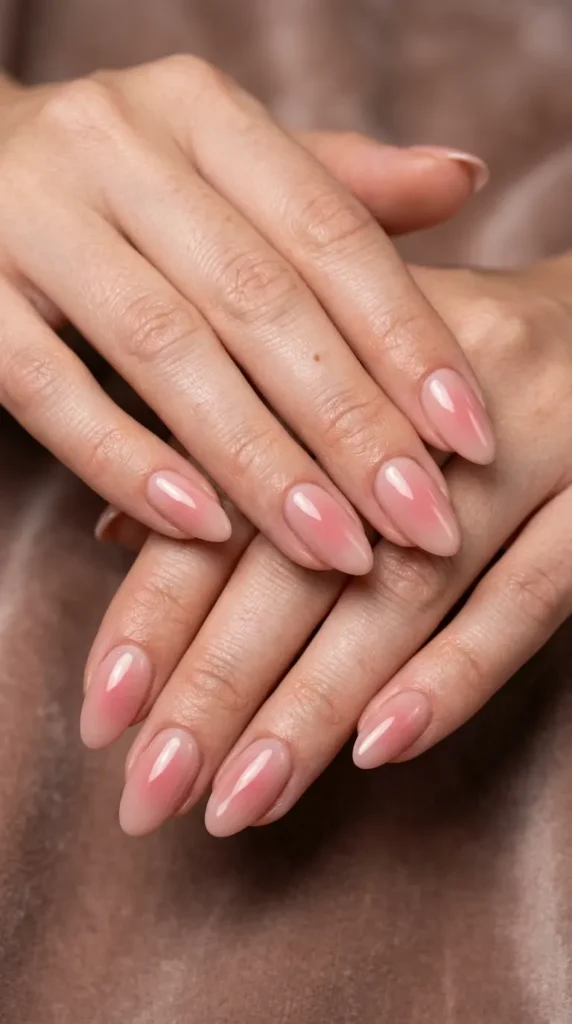 Rosy Nude Aura Nails