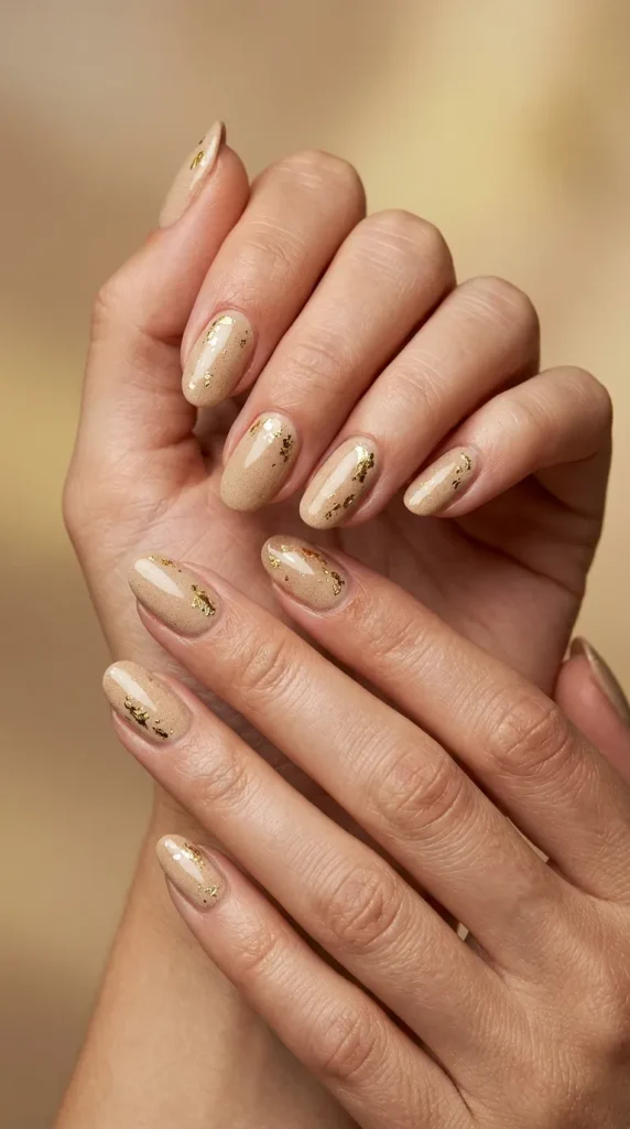 Sandy beige + gold foil luxury minimalist set