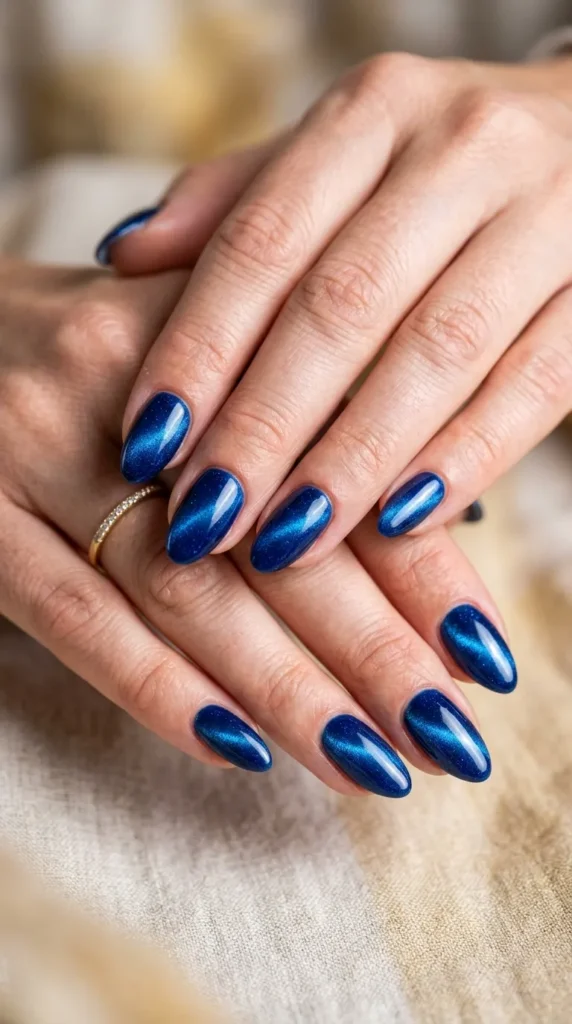 Sapphire Cat Eye Nails