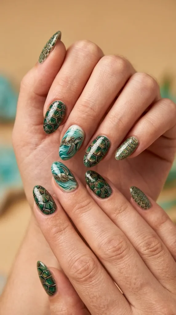 Sea Turtle Nail Designs