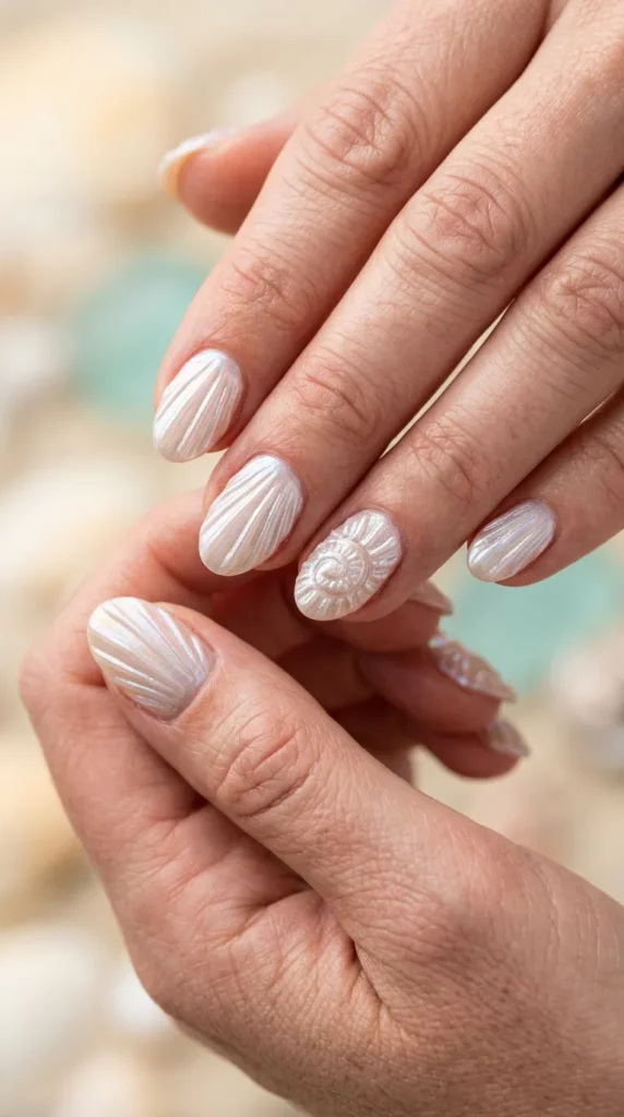 seashellinspired nails