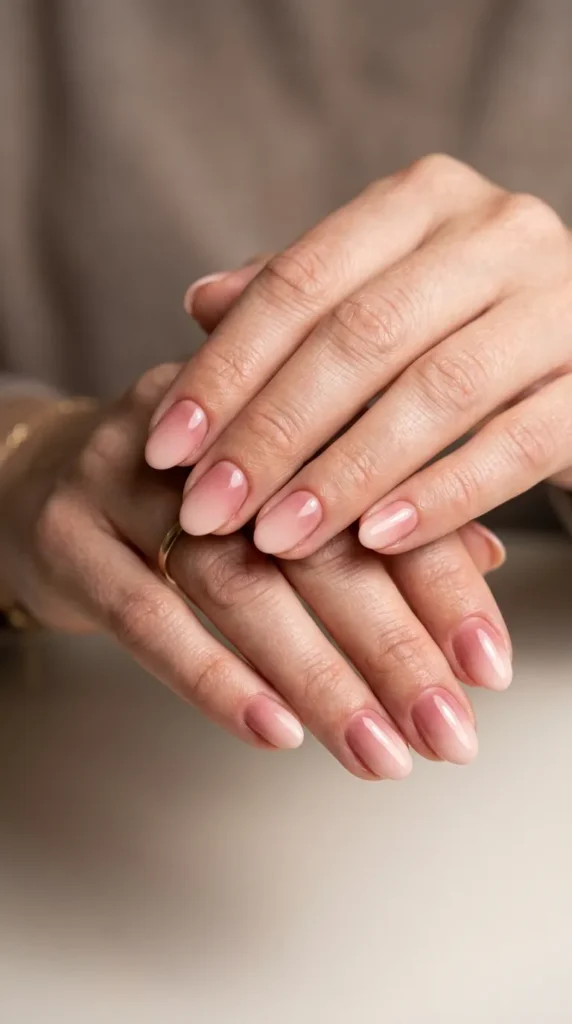 Soft Ombré Pink Nails