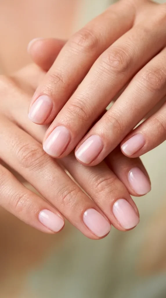 Soft Pink Milky Nails
