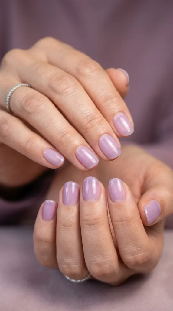 Soft Violet Soap Nails