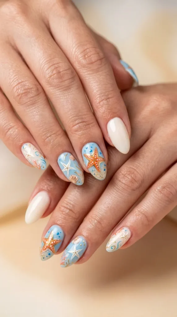 Starfish Summer Nails