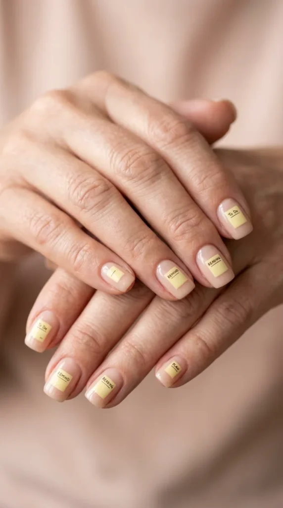 Sticky Note Nail Design