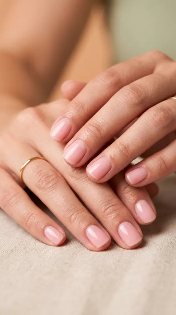 Strawberry Milk Short Nails