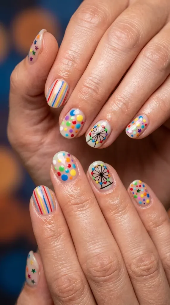 Summer Carnival Color Nails