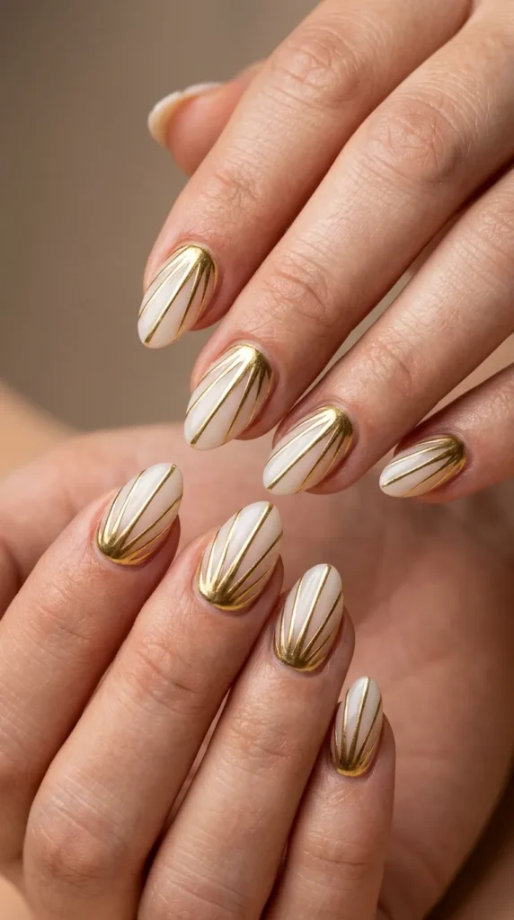 Sunburst chrome rays on neutral base