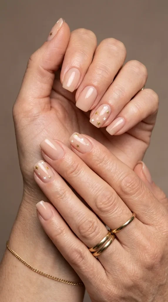 Tiny Star Accent Nails