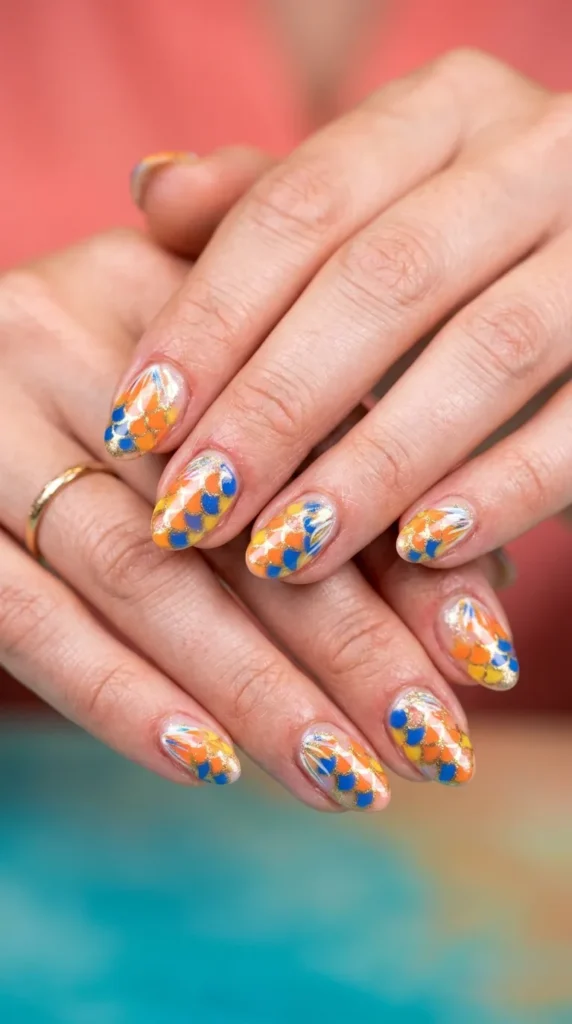 Tropical Fish Nail Designs