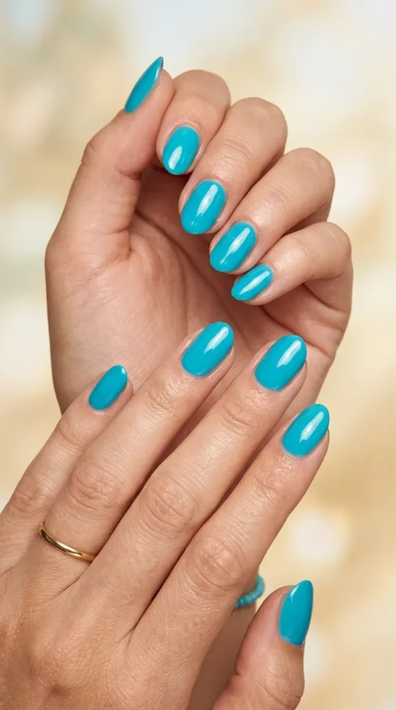 Turquoise Lagoon Nails