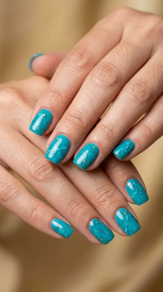 Turquoise Vacation Nails