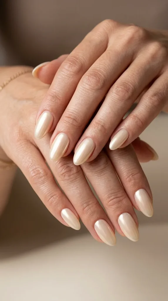 Vanilla Chrome Nails