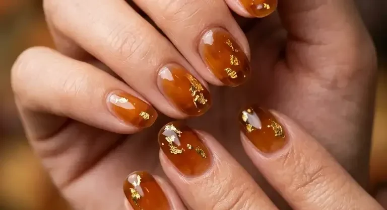 Brown Fall Nail Designs