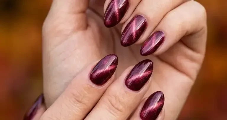 Fall Burgundy Nail Designs
