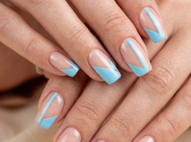 Light Blue Summer Nail Designs