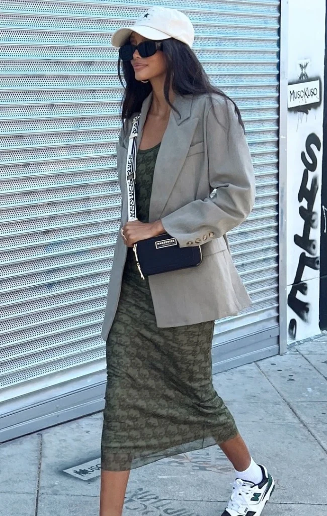 Maxi Dress with Sneakers