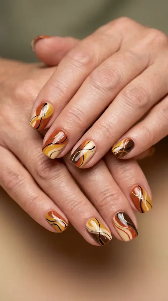 Abstract Autumn Swirls