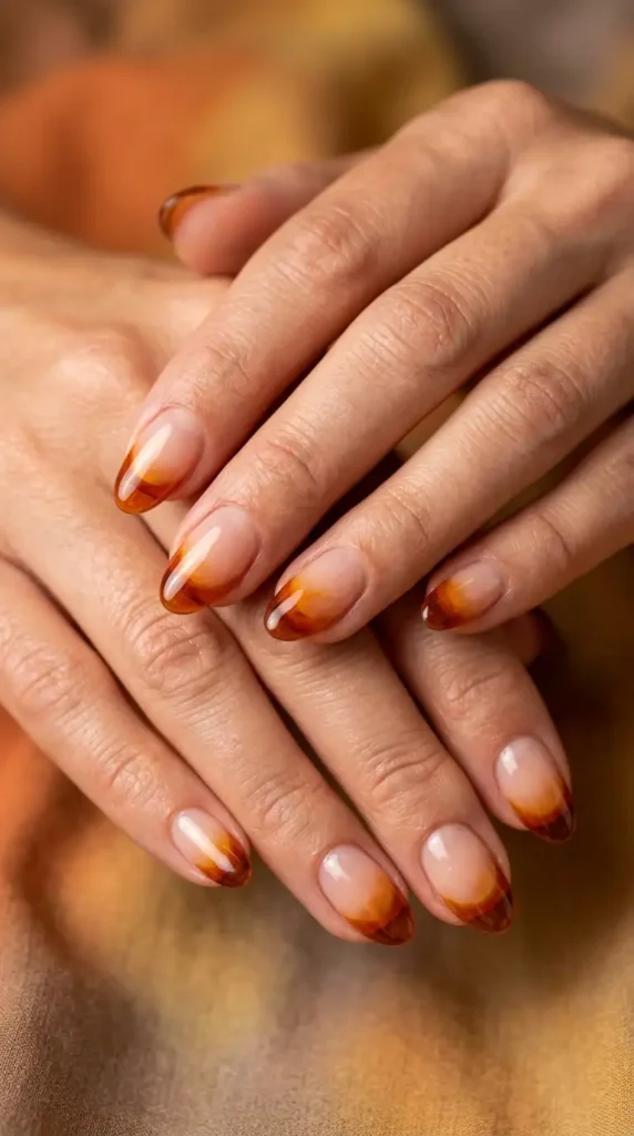 Amber Jelly French Tips