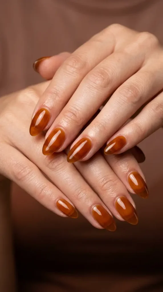 Amber Jelly Nails