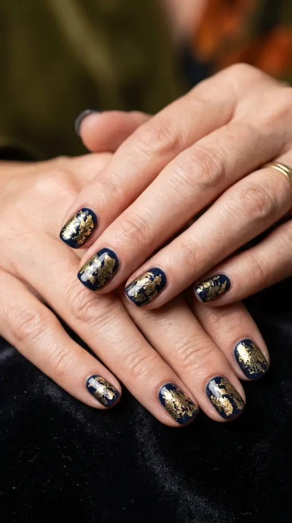 Antique Gold Foil Nails
