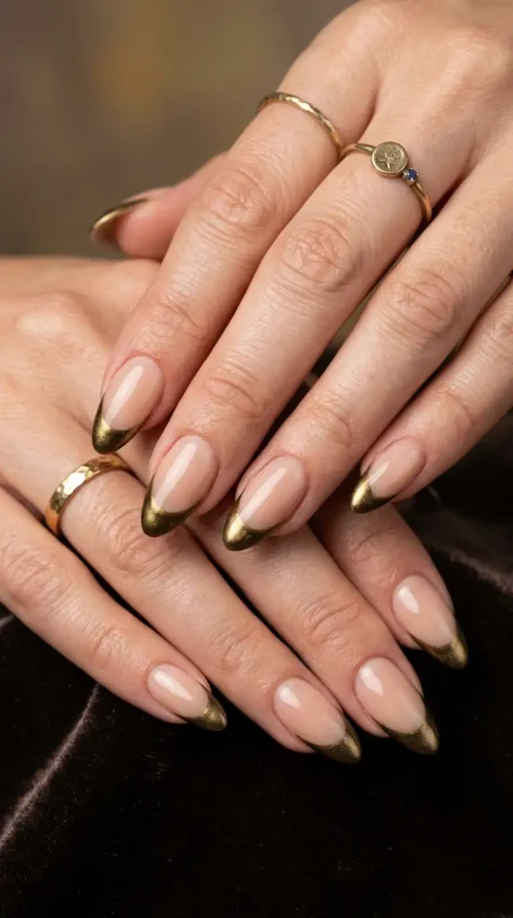Antique Gold French Tips