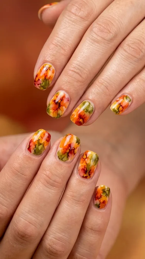 Autumn Bloom Nails
