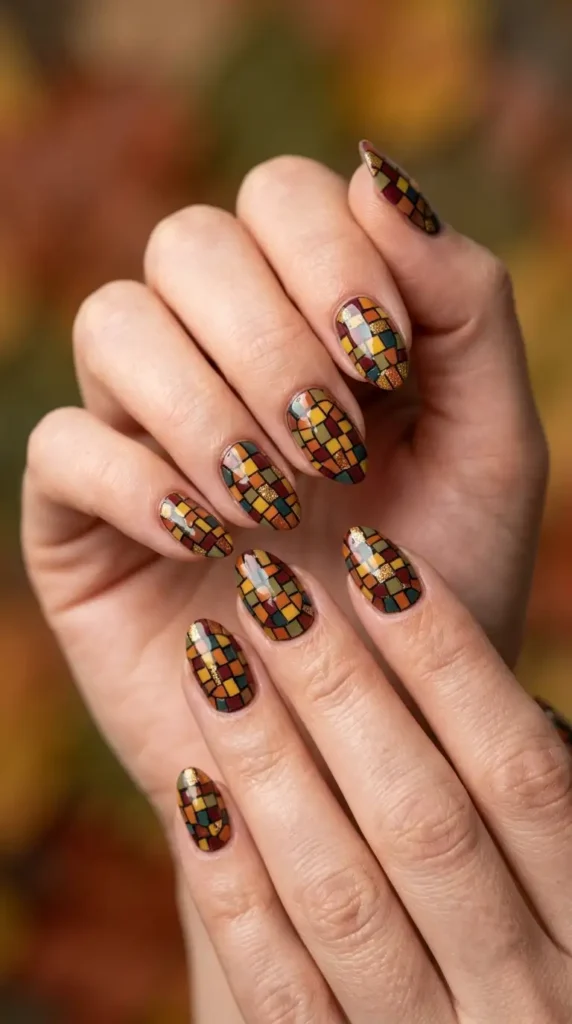 Autumn Mosaic Nails
