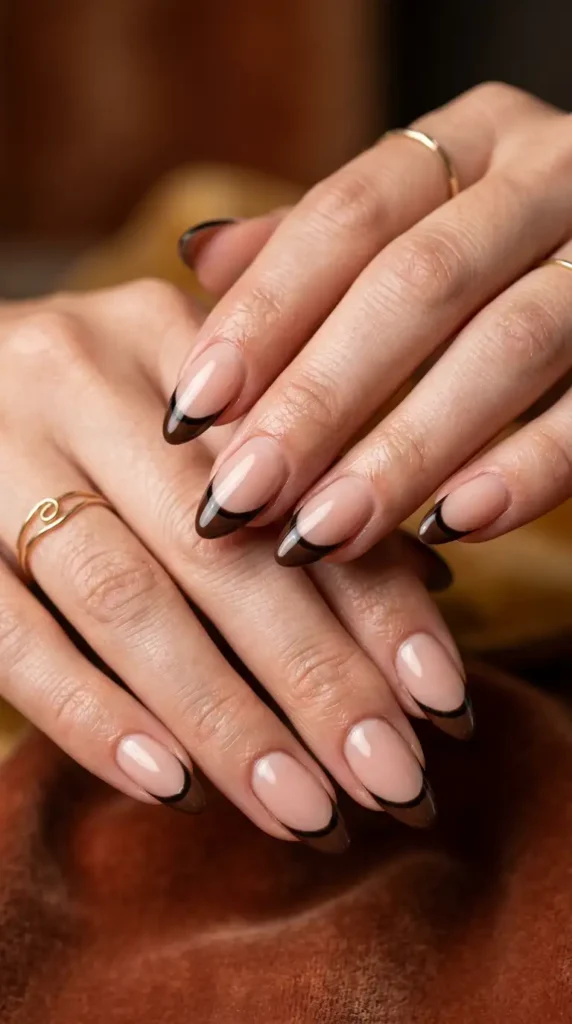 Black & Brown French Tips