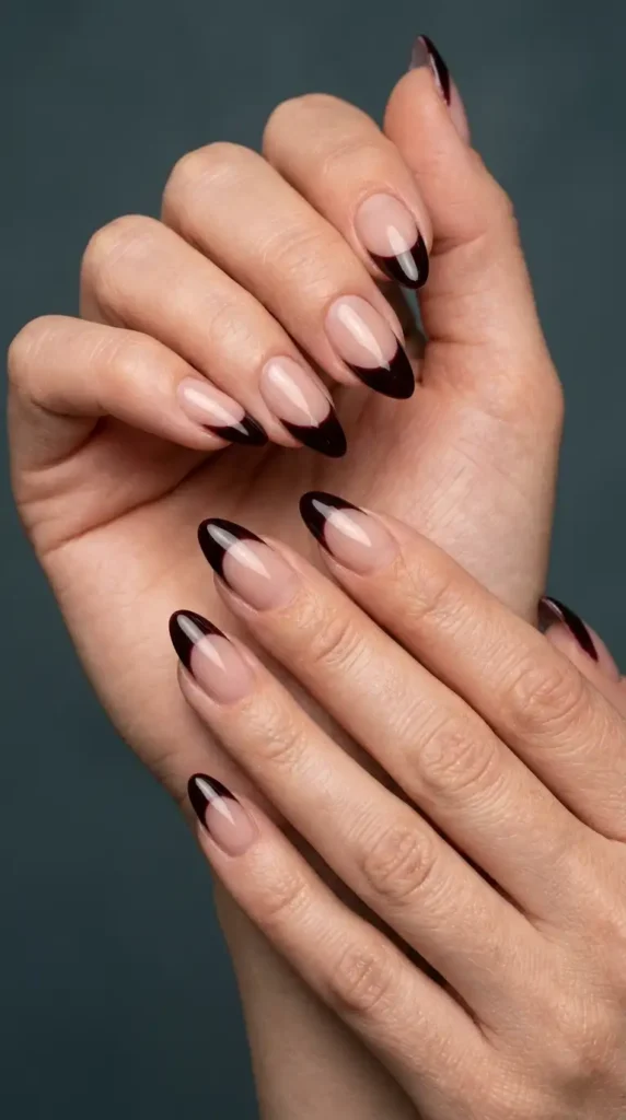 Black Cherry French Tips