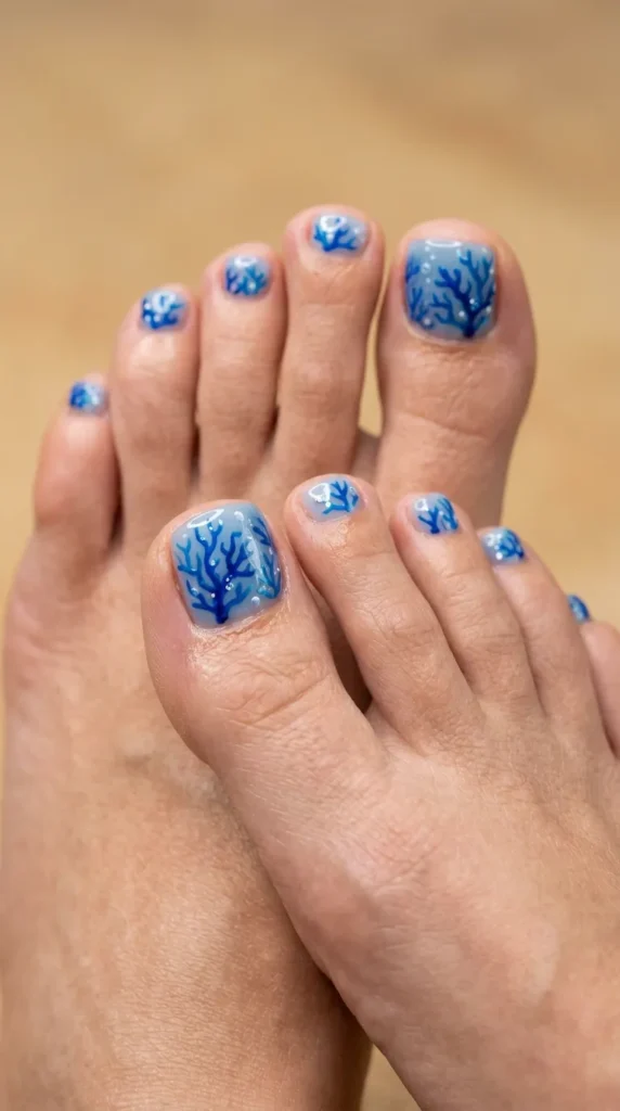 Blue Coral Reef Art