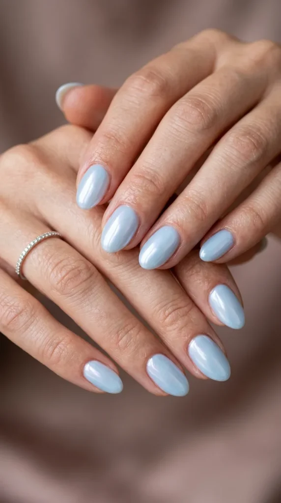 Blue Glazed Donut Nails