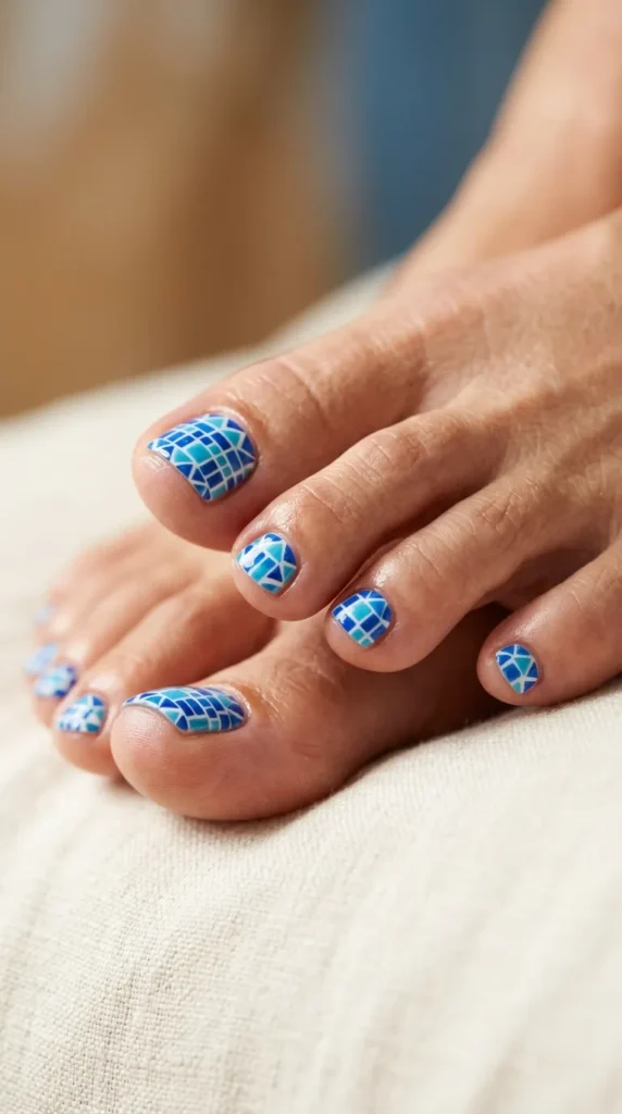 Blue Mosaic Tile Design