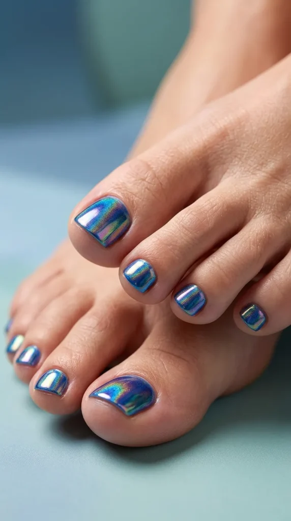 Blue Rainbow Chrome Finish