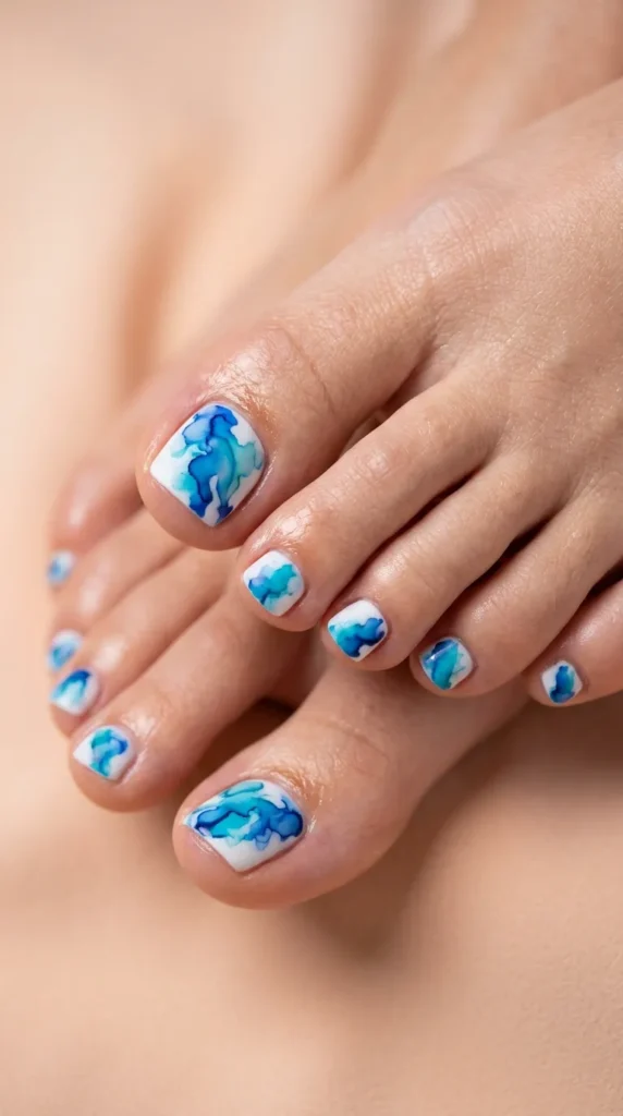Blue Watercolor Splash Design