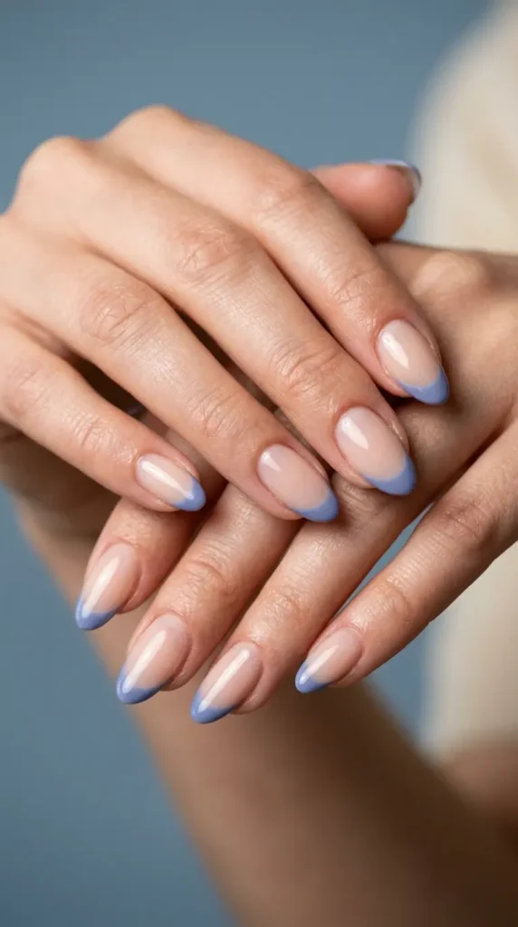 Blueberry Milk French Tips