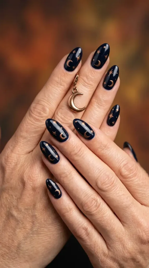 Bronze Celestial Nail Art