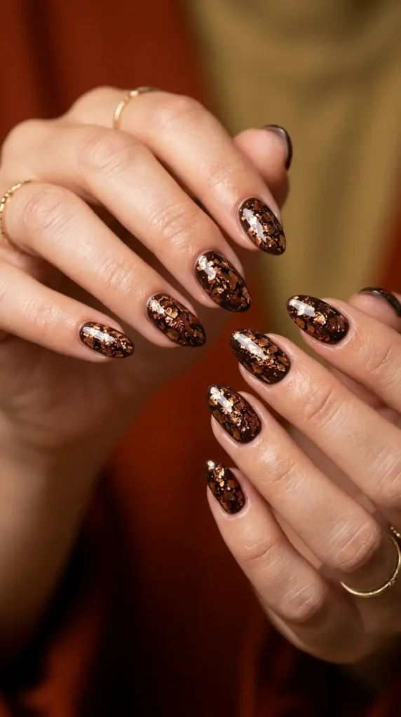 Bronze Flake Nails