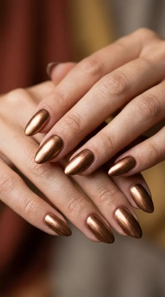 Bronze Metallic Nails