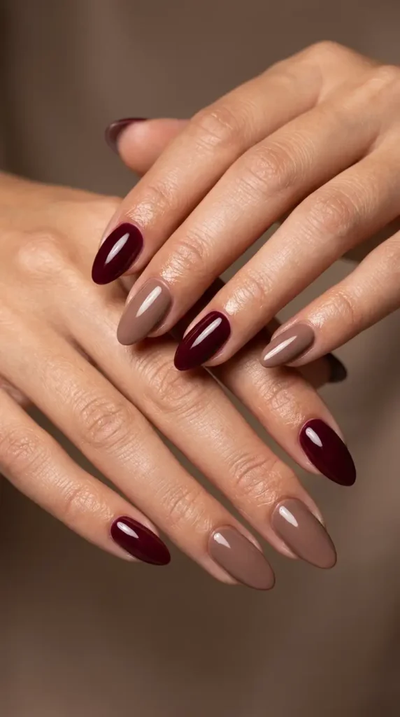 Burgundy and Mocha Brown Combo