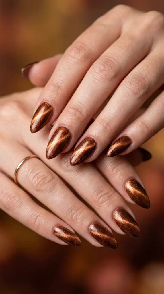 Burnished Copper Cat Eye Nails