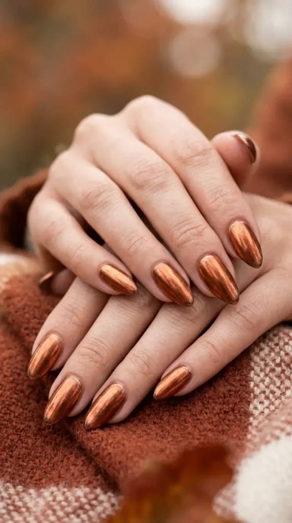 Burnished Copper Chrome Nails
