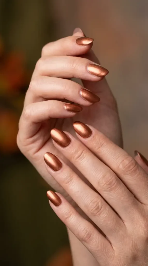 Burnished Copper Metallic Nails