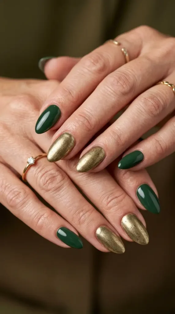 Burnished Gold Accent Nails