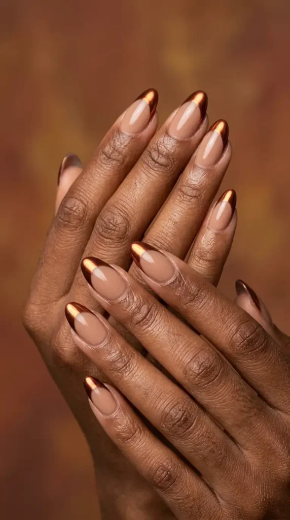 Burnt Umber Chrome Tips